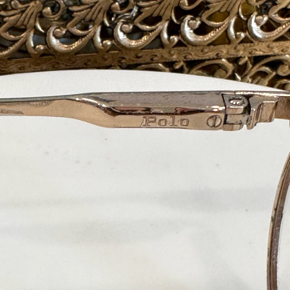 VTG Polo - Gold-Toned Round Rx Eyeglass Frames - EUC, w/ Ralph Lauren Hard-Case - Picture 13 of 17